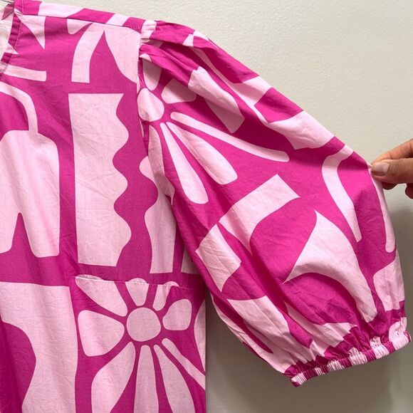 Oliphant Tuckernuck Munthe Puff Sleeve Maxi Dress in Twiggy Pink Floral Size XS - Picture 8 of 14